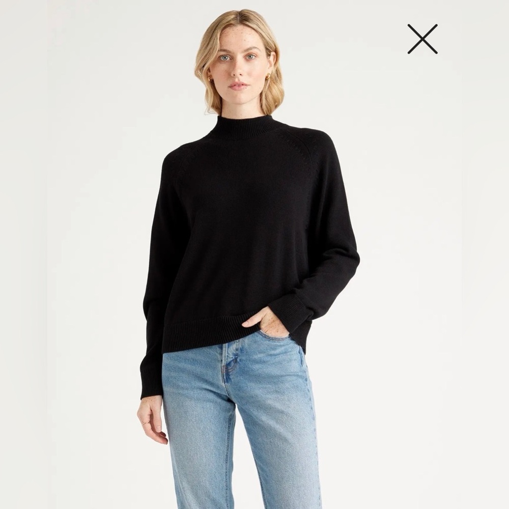 Quince Black Crewneck Sweater